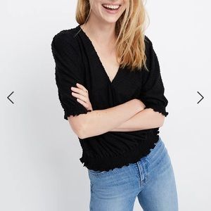 Madewell TeXTURE & THREAD Clipdot Crossover top